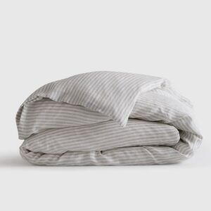 NWT- Quince European Linen Striped Duvet Cover! Sz. King/ Cal King! (469)